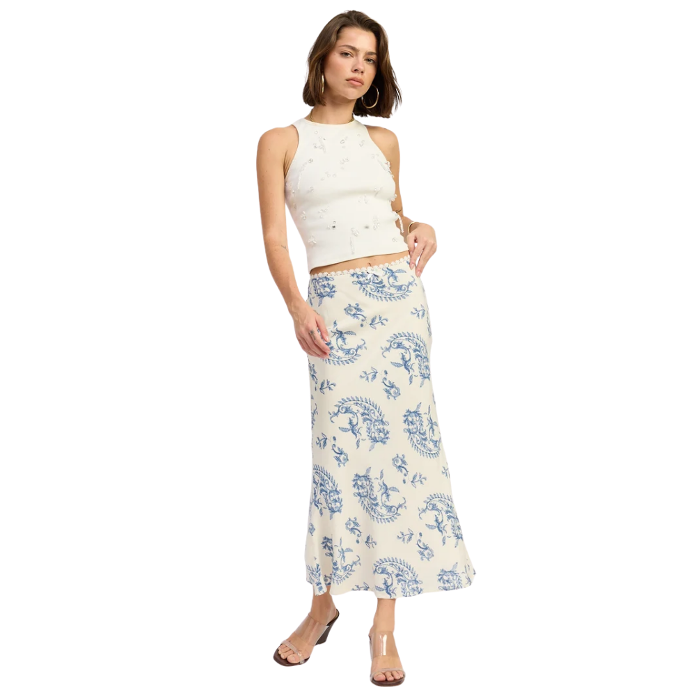 Top Racerback con Cuentas Efecto Agua para Dama