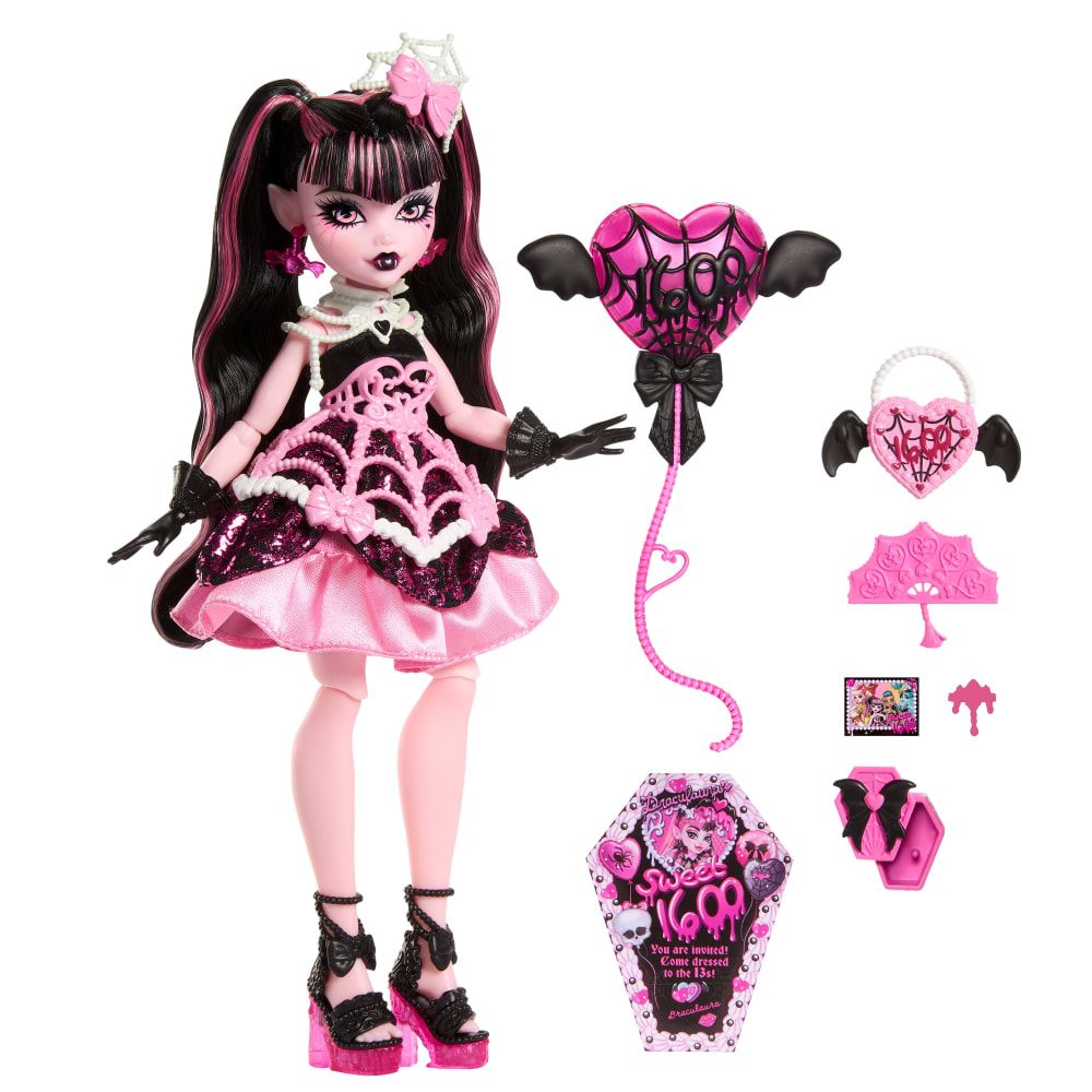 Monster High | Muñeca Cumpleaños Draculaura 1600 Sorpresa