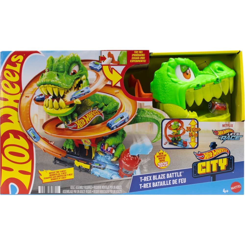 Hot Wheels | T-Rex vs Estación de Bomberos