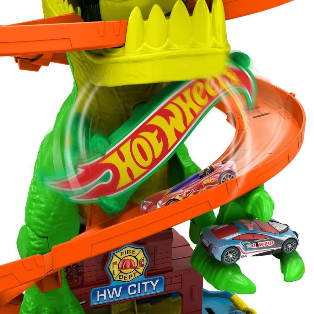 Hot Wheels | T-Rex vs Estación de Bomberos