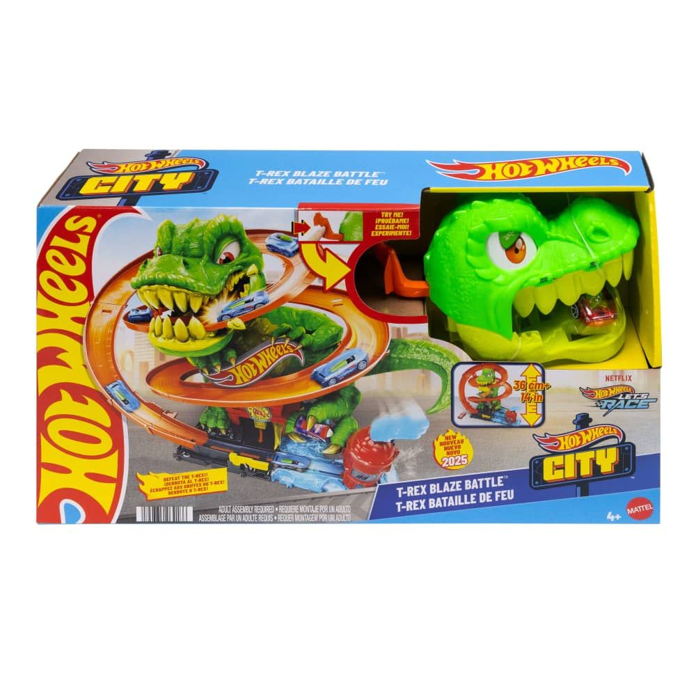 Hot Wheels | T-Rex vs Estación de Bomberos