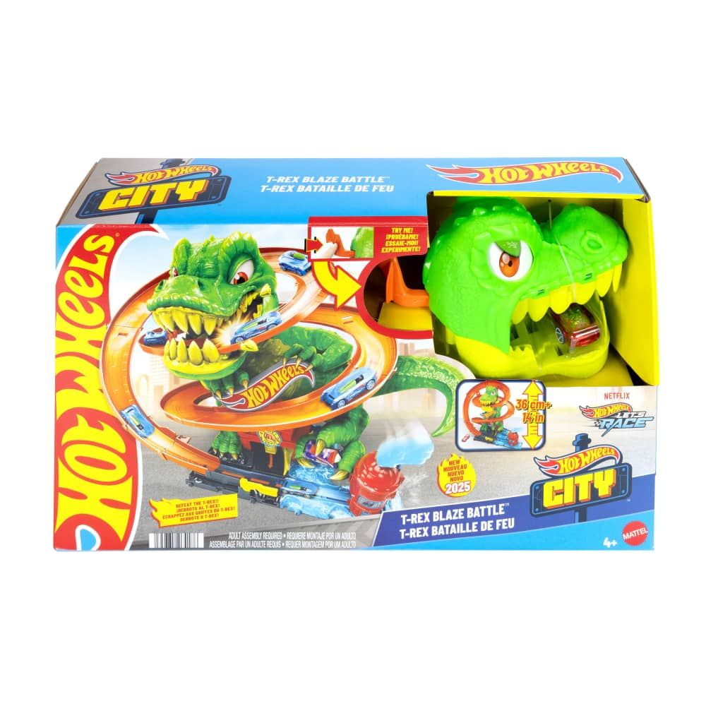 Hot Wheels | T-Rex vs Estación de Bomberos