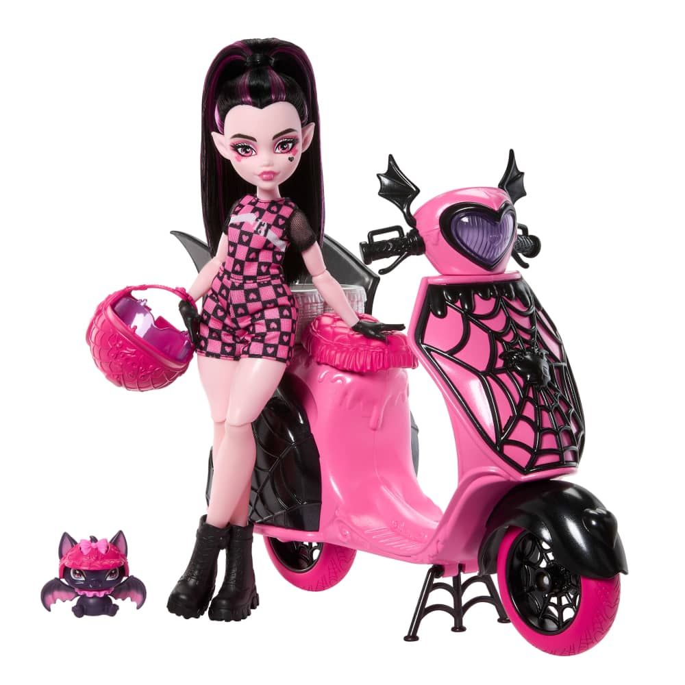 Monster High Muñeca Draculaura Scooter
