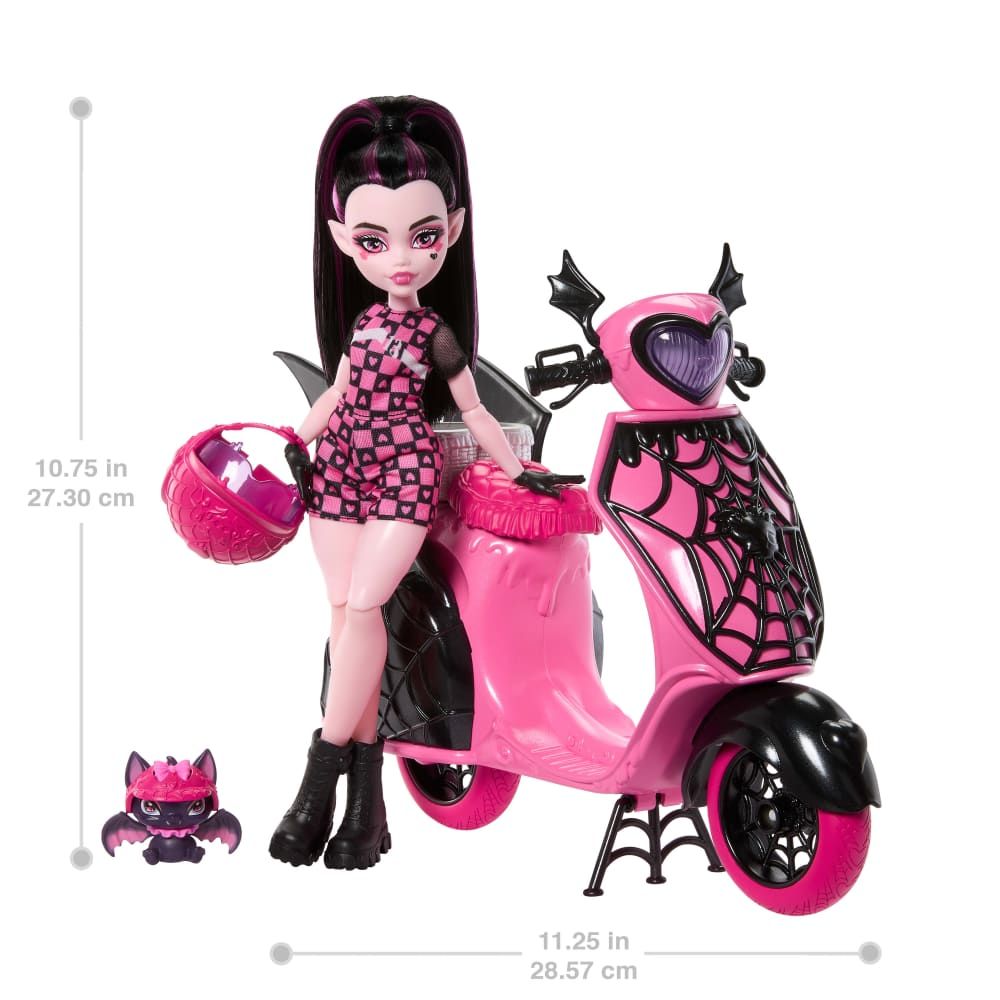 Monster High Muñeca Draculaura Scooter