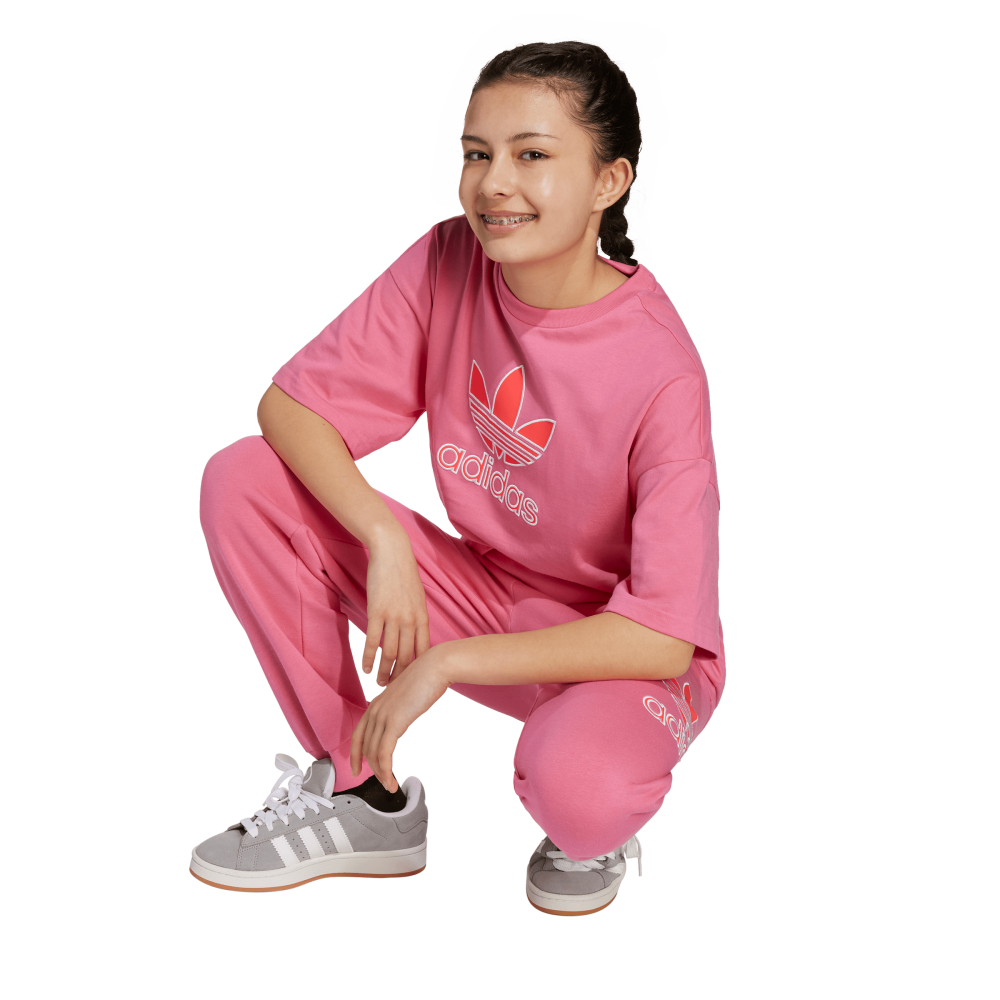 Adidas | Playera Para Niños Oversize Trefoil