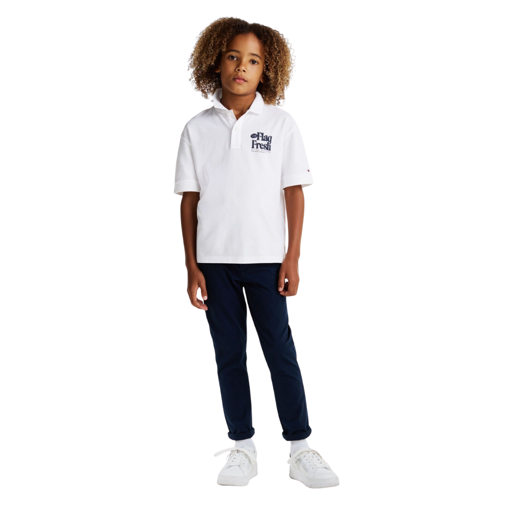 Tommy Hilfiger | Camiseta de Mélange con Monotipo Hilfiger para Niño
