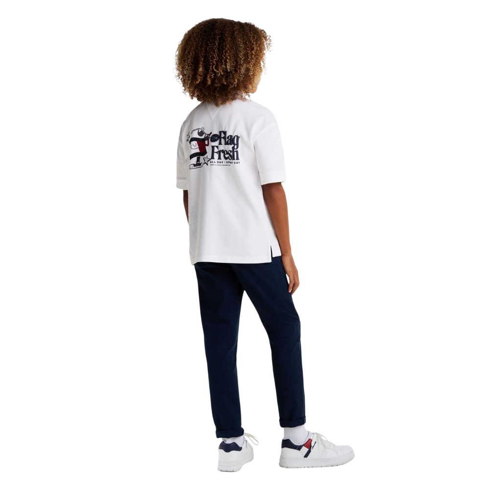 Tommy Hilfiger | Camiseta de Mélange con Monotipo Hilfiger para Niño