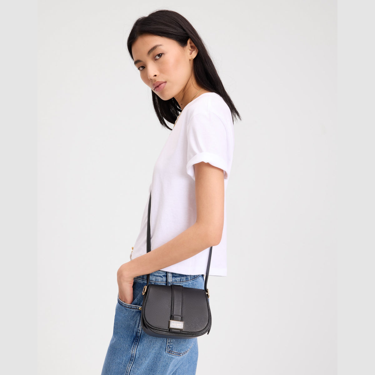 Kate Spade | Mini Bolso Saddle Nouveau de Cuero