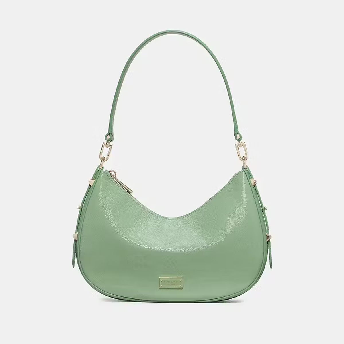 Kate Spade | Bolso de hombro convertible Liv en charol craquelado – Verde salvia