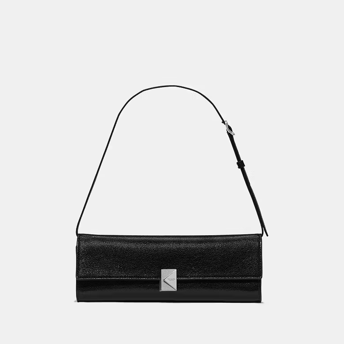 Kate Spade | Bolso mini de hombro Deco en cuero brillante – Negro