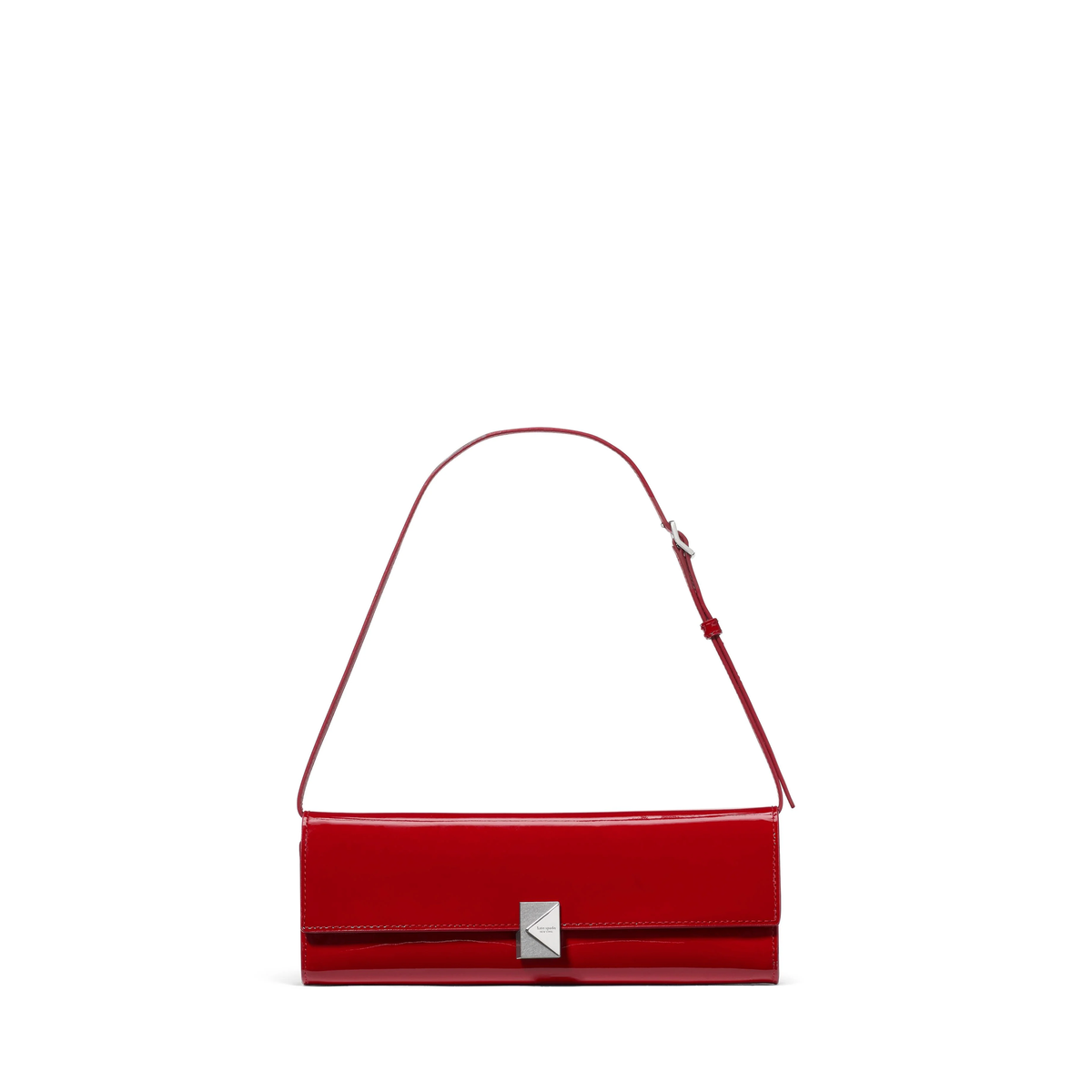 Kate Spade | Bolso mini de hombro Deco en charol – Escarlata oscuro