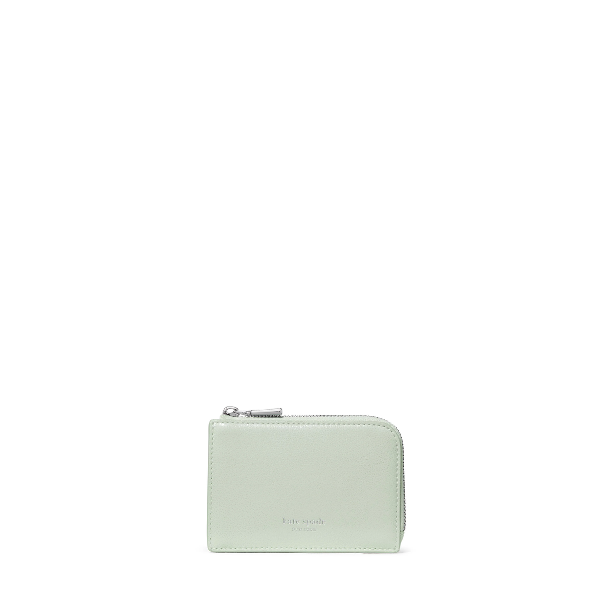 Kate Spade | Tarjetero mini con cierre en charol craquelado – Menta