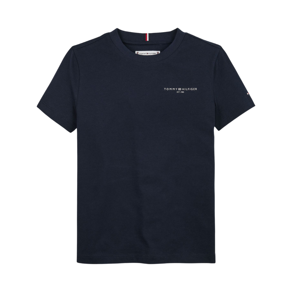 Tommy Hilfiger | Camiseta de Mélange con Monotipo Hilfiger para Niño