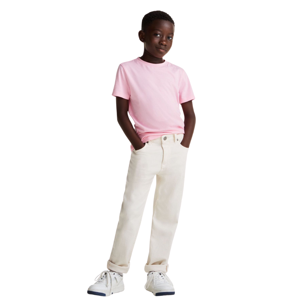 Tommy Hilfiger | Camiseta de Mélange con Monotipo Hilfiger para Niño