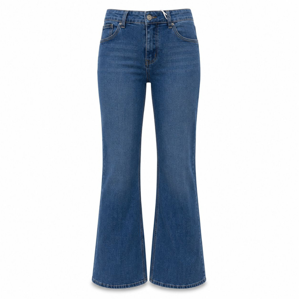 Olea | Jeans Flare de Tiro Medio con Acabado Clásico para Dama