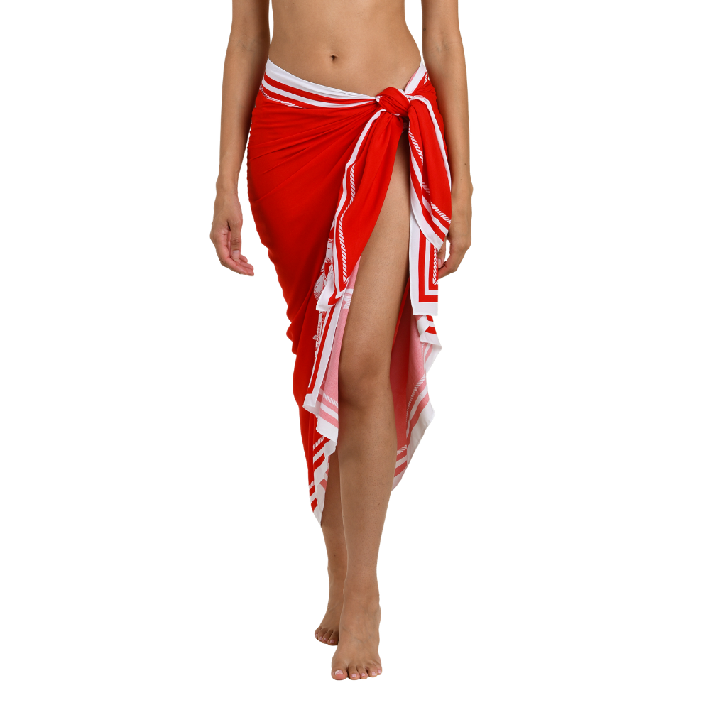 La Blanca | Mariner Blooms Pareo Wrap Ruby