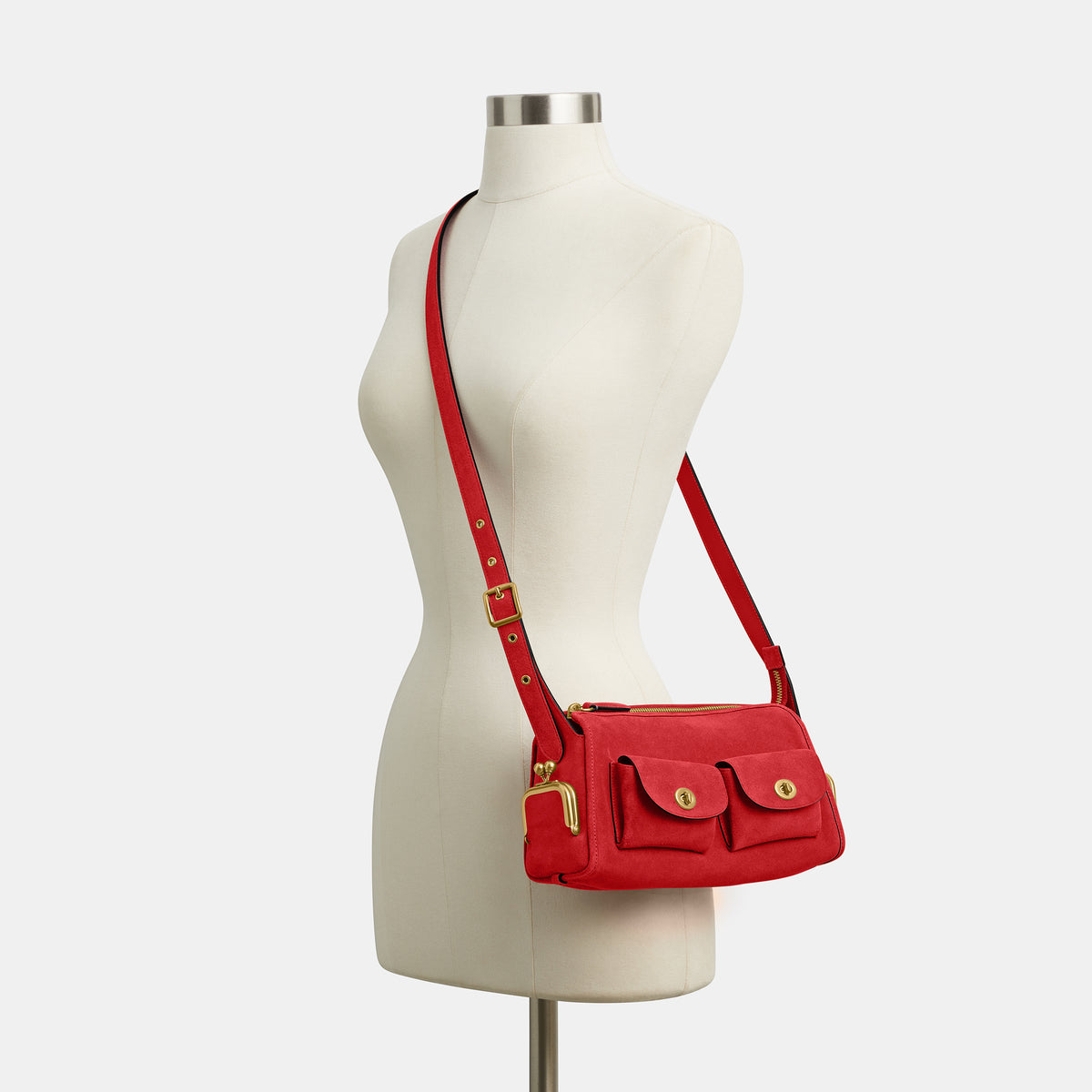 Coach | Bolso Turnlock Haversack 27 de Gamuza