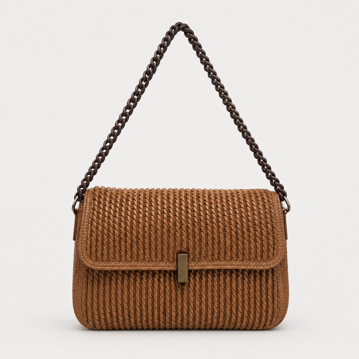 Olea | Cartera de Hombro Tejida Beige