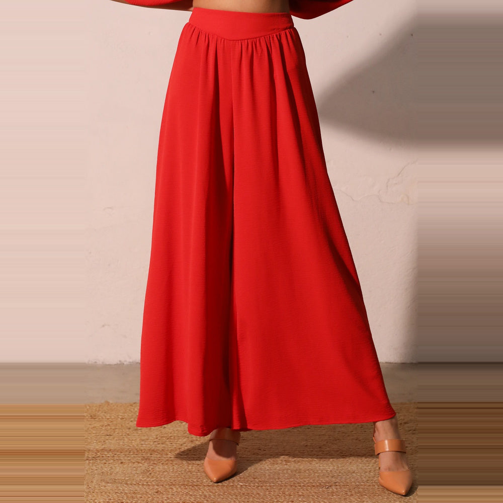 Pantalón Fluido de Pierna Ancha para Dama