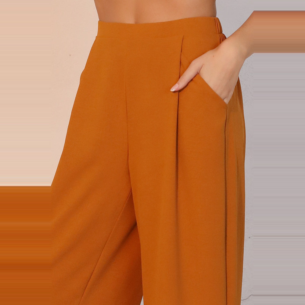 Pantalón Estructurado de Crepé Mate con Bolsillos para Dama