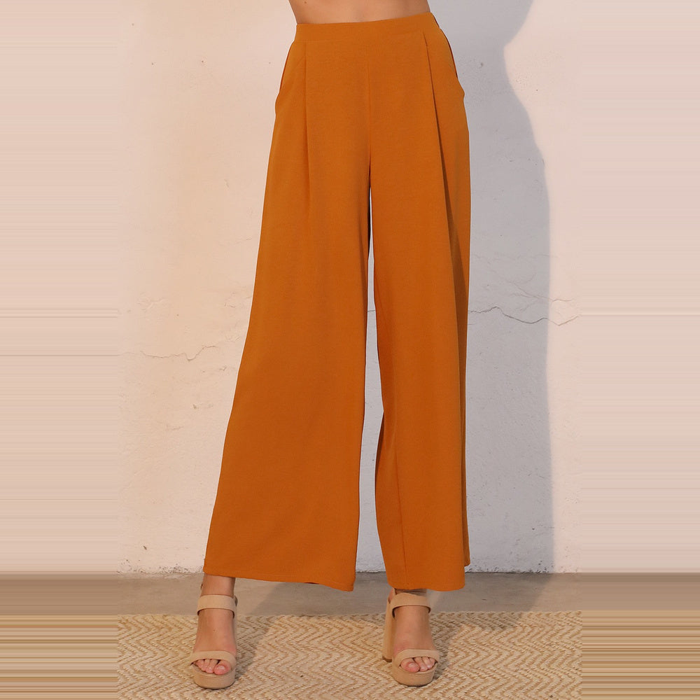 Pantalón Estructurado de Crepé Mate con Bolsillos para Dama