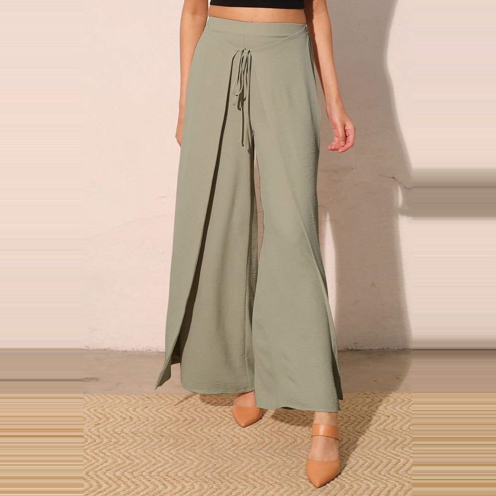 Pantalón Cruzado de Crepé Mate para Dama