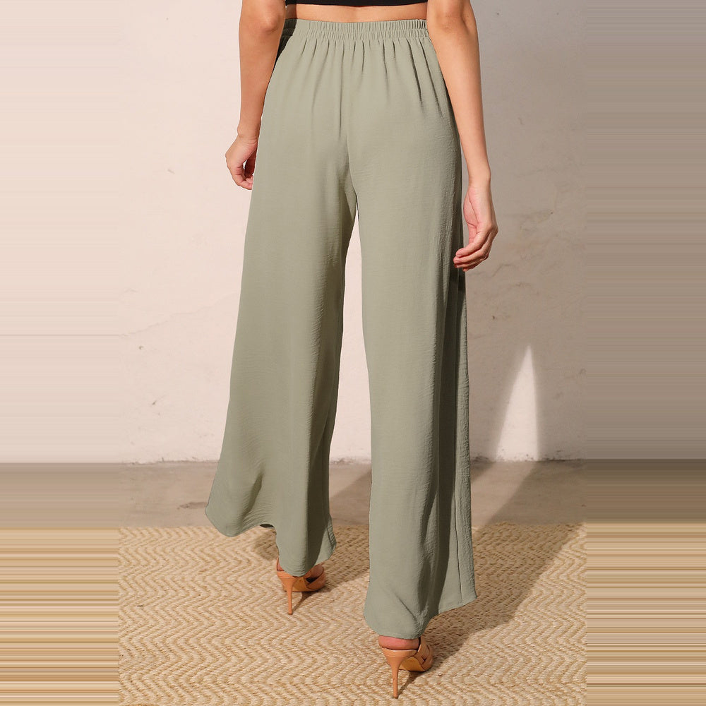 Pantalón Cruzado de Crepé Mate para Dama