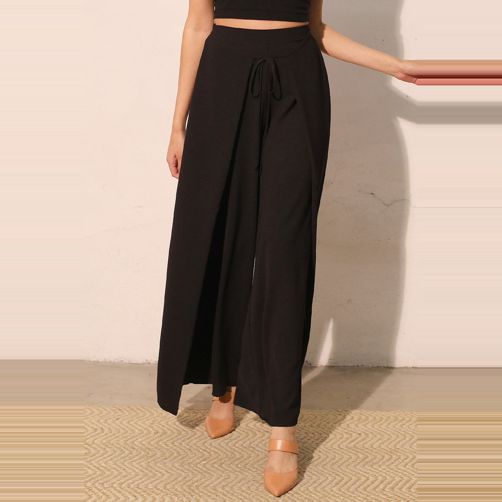 Pantalón Cruzado de Crepé Mate para Dama
