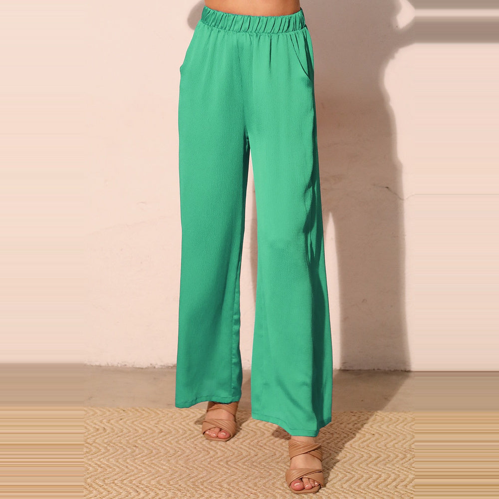 Pantalón Satinado con Bolsillos para Dama
