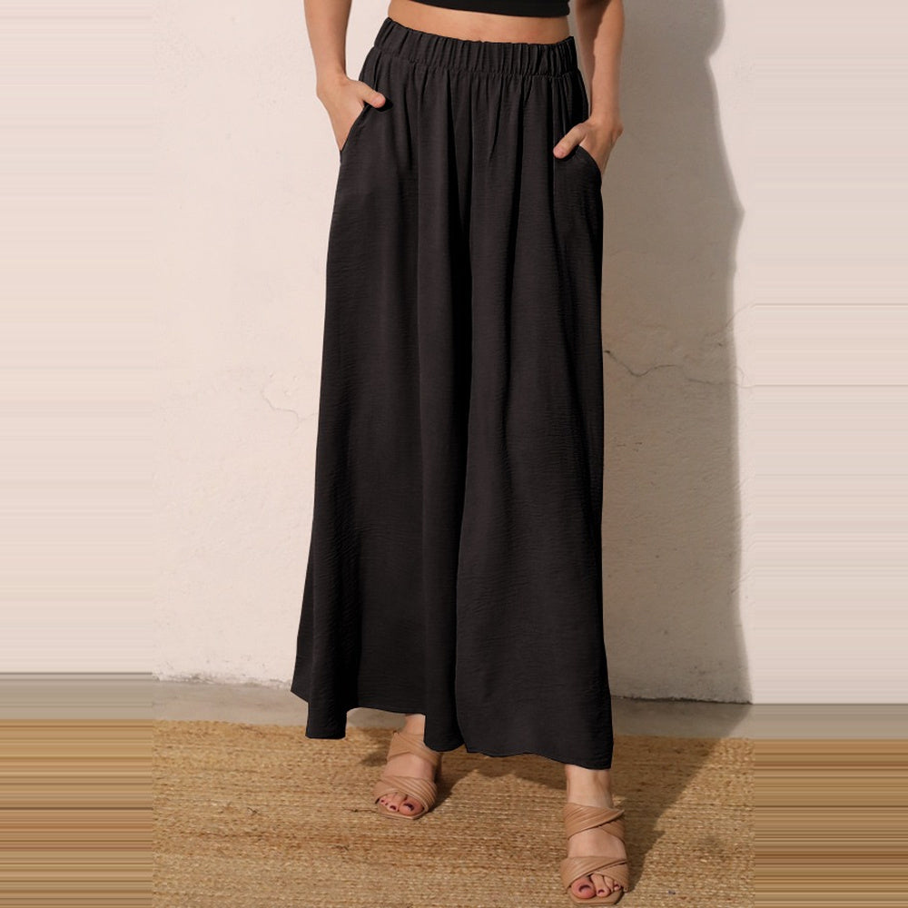 Pantalón Extra Ancho de Crepé Mate para Dama