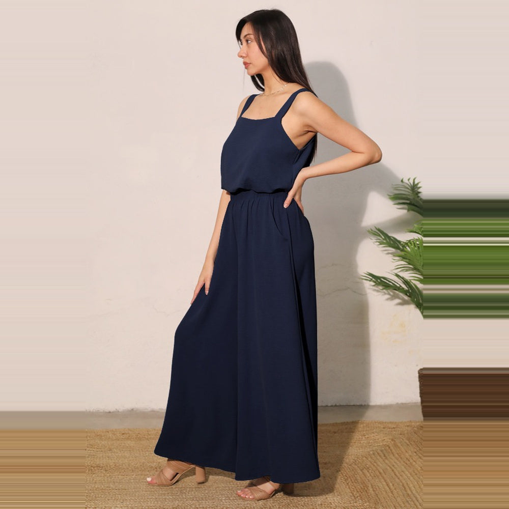 Pantalón Extra Ancho de Crepé Mate para Dama
