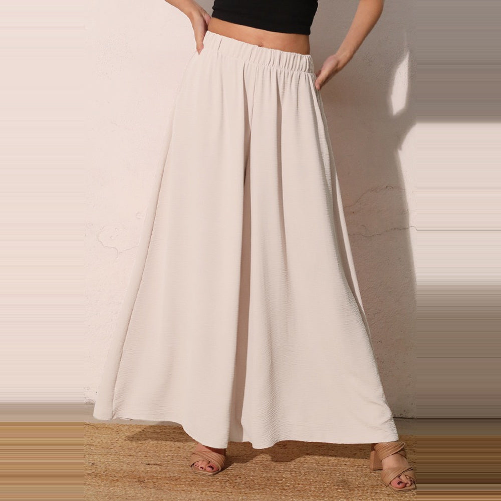 Pantalón Extra Ancho de Crepé Mate para Dama