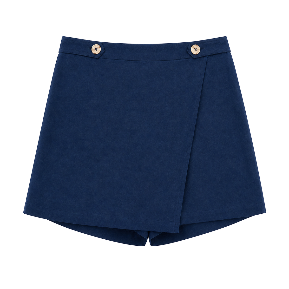 Olea | Short Sastre Navy con Vivo Contrastante para Dama