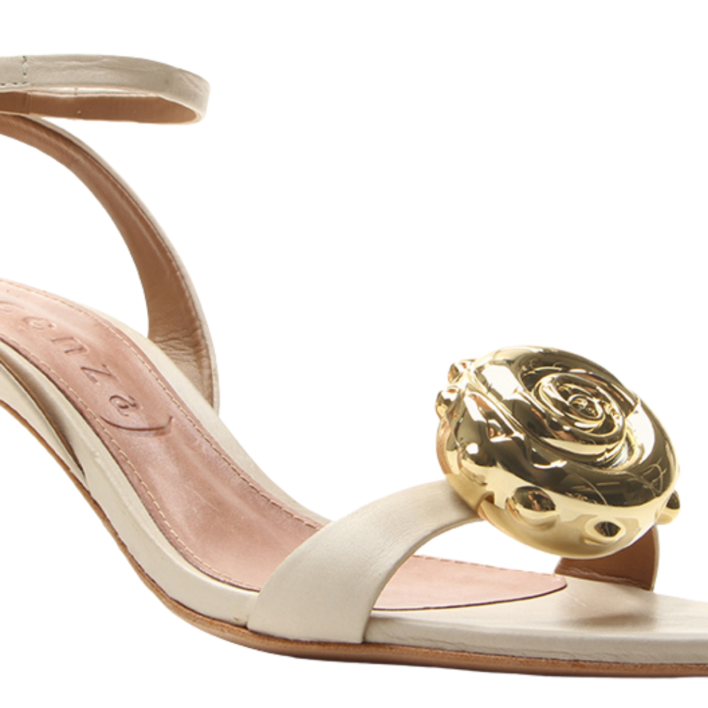 Vicenza  |  La Sandalia De Tacón En Tono Marfil