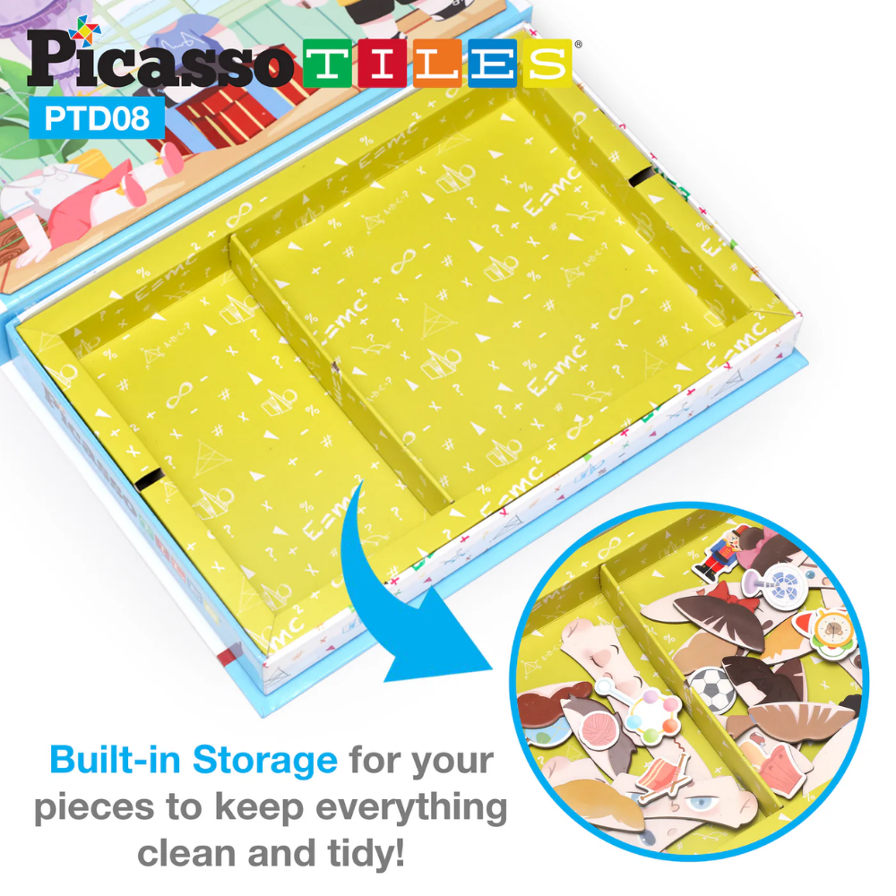 Picasso Tiles | Set de Pegatinas Magnéticas de Caras  108pc