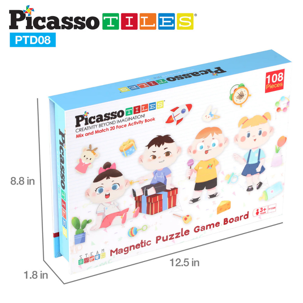 Picasso Tiles | Set de Pegatinas Magnéticas de Caras  108pc