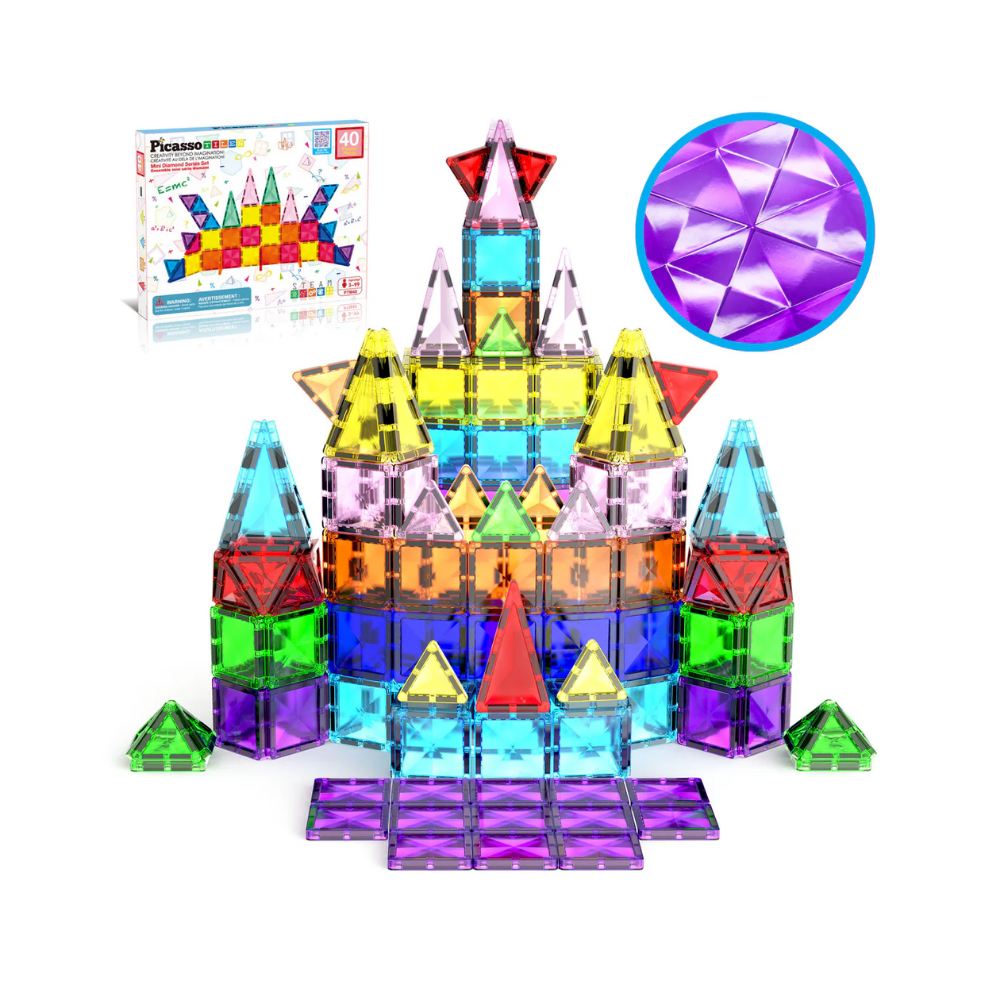 Picasso Tiles | Juego de Azulejos Mini Diamond Travel 40pc