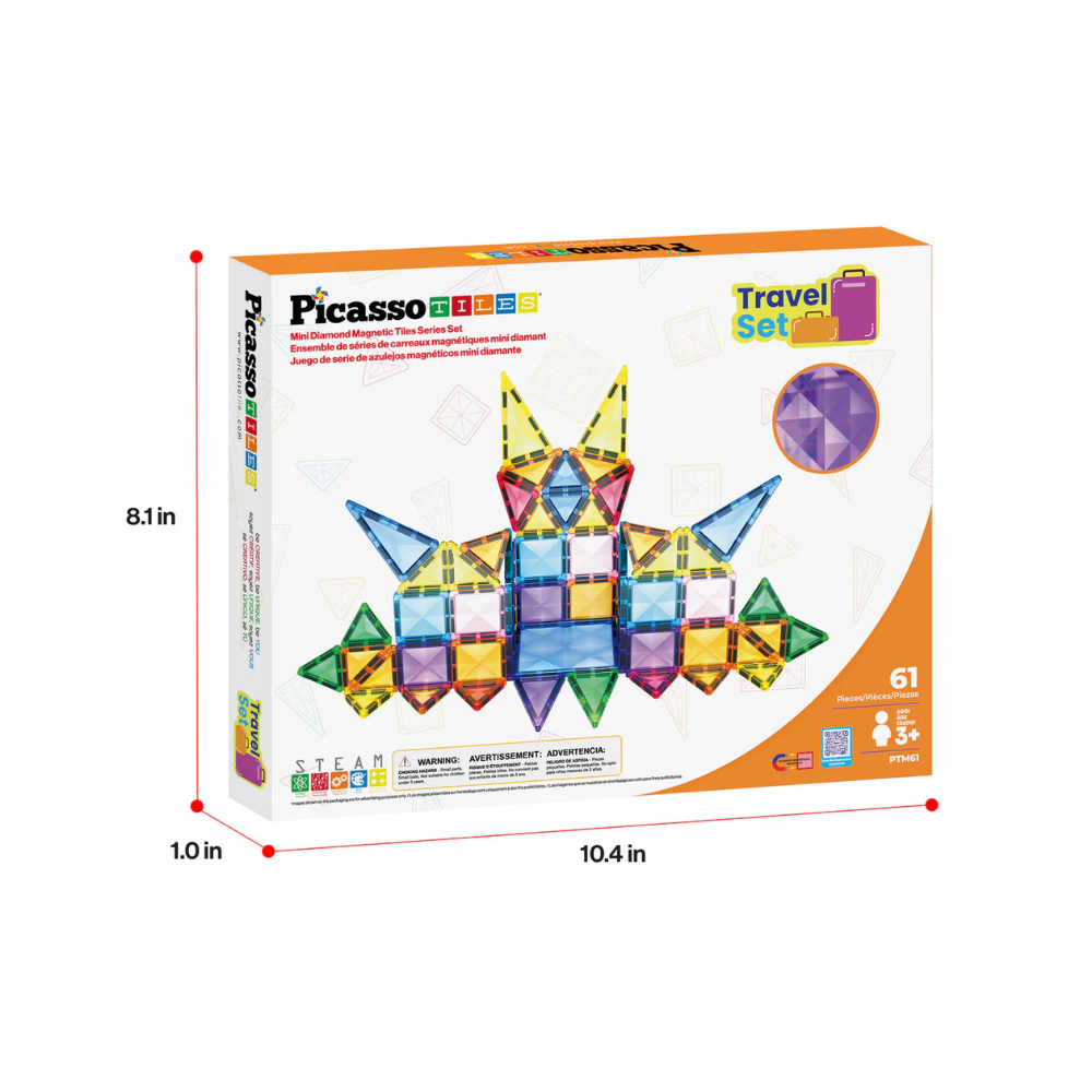Picasso Tiles | Set de viaje Mini Diamond 61pc