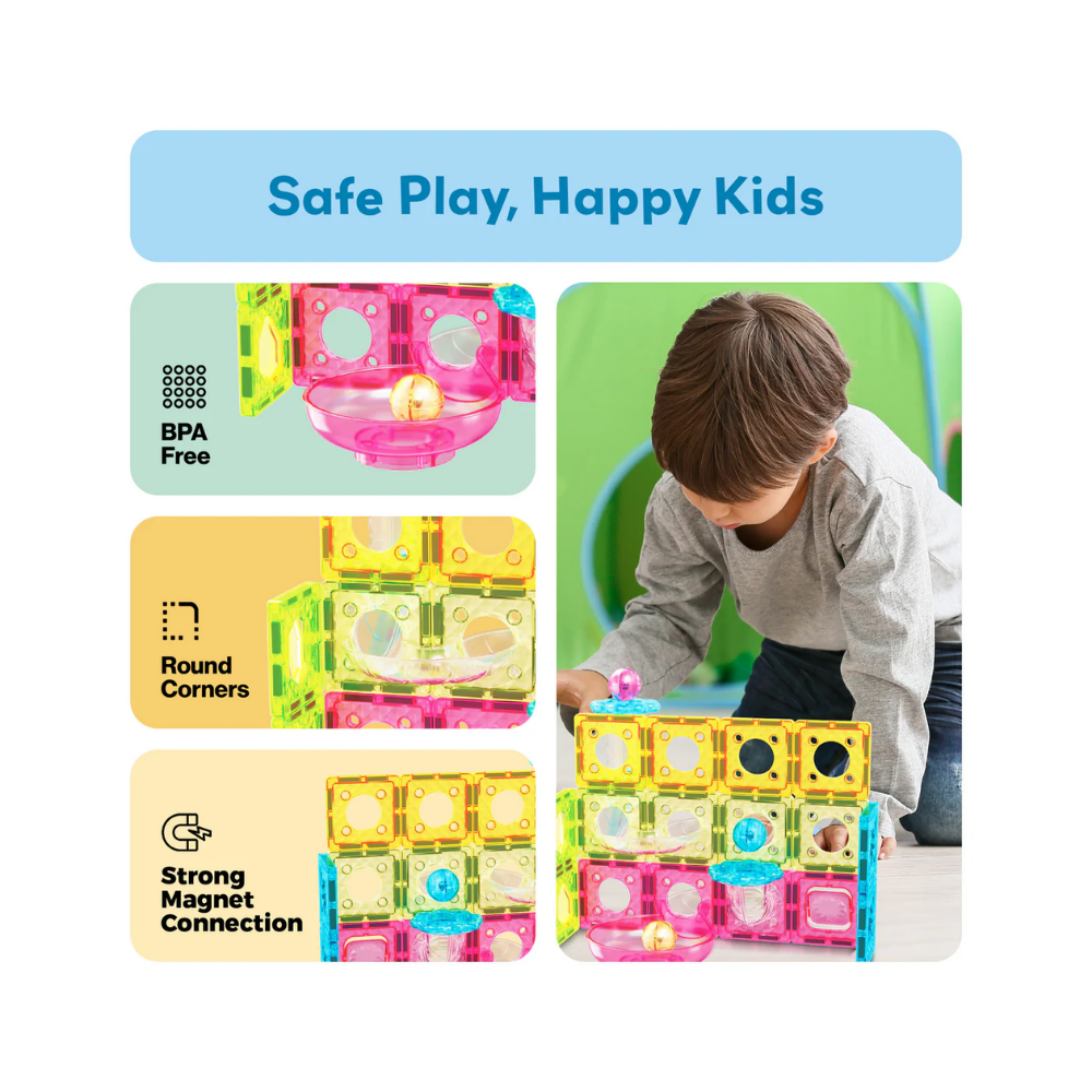 Picasso Tiles | Marble Run Azulejos Magnéticos 45 pc