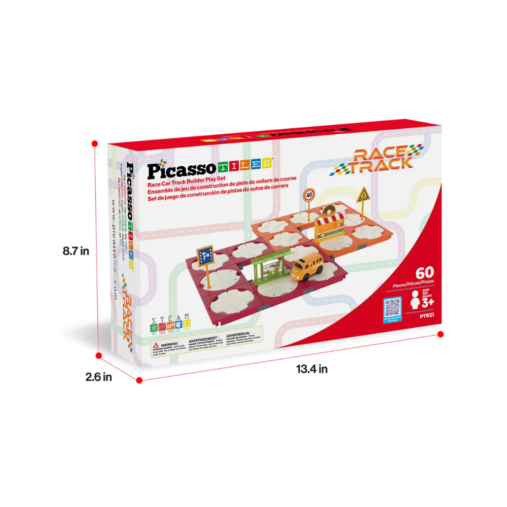 Picasso Tiles | Set de Bloques reversible para Pista de Carreras