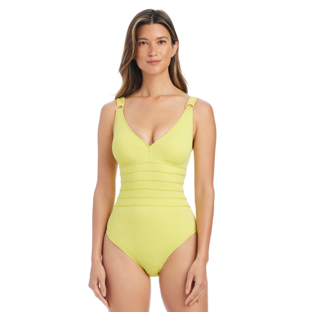 Vestido De Baño Una Pieza Dama Bleu - color Lime Zest vista frontal