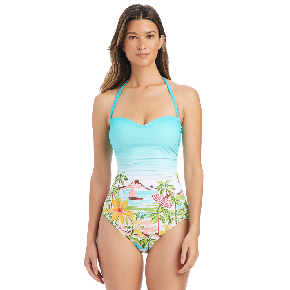 Vestido De Baño Una Pieza Dama Bleu - color Cool Multi vista frontal