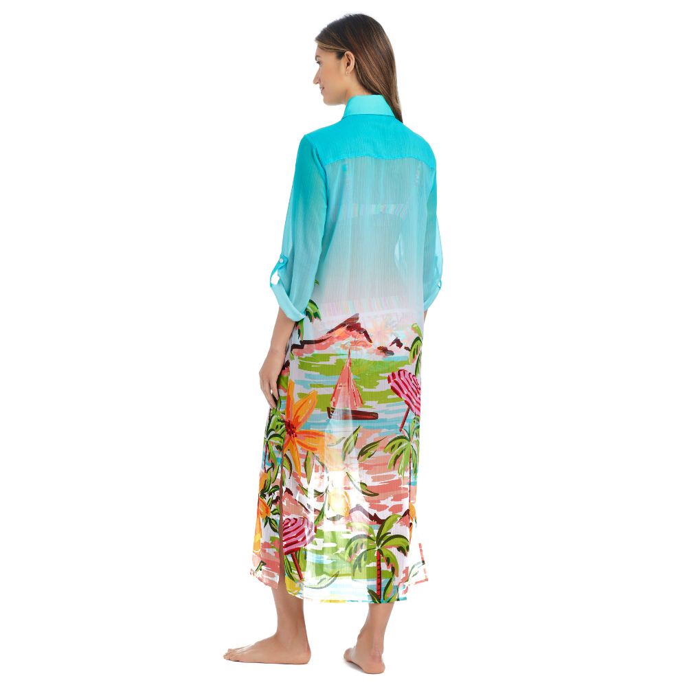 Vestido De Baño Tipo Tunic Dama Bleu - color Cool Multi vista trasera
