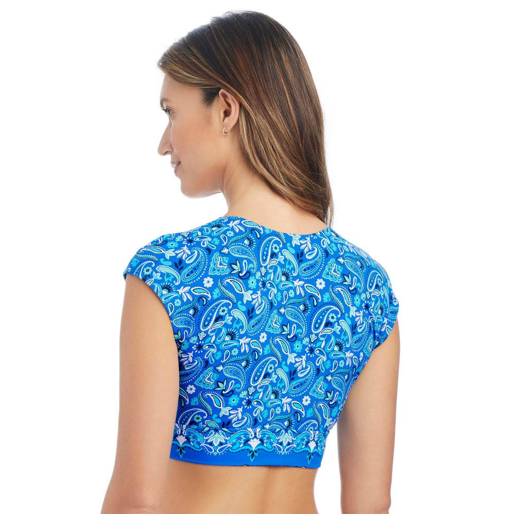 Vestido De Baño Crop Top Dama Bleu - color Bleu Depths vista trasera