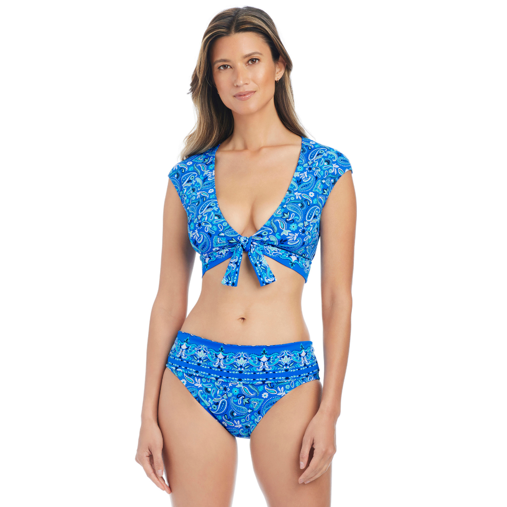 Vestido De Baño Crop Top Dama Bleu - conjunto Bleu Depths vista frontal