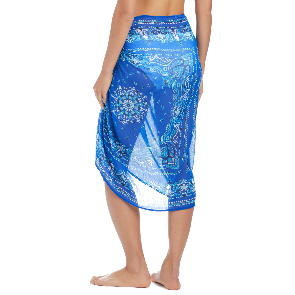 Vestido De Baño Tipo Pareo Dama Bleu - color Bleu Depths vista trasera