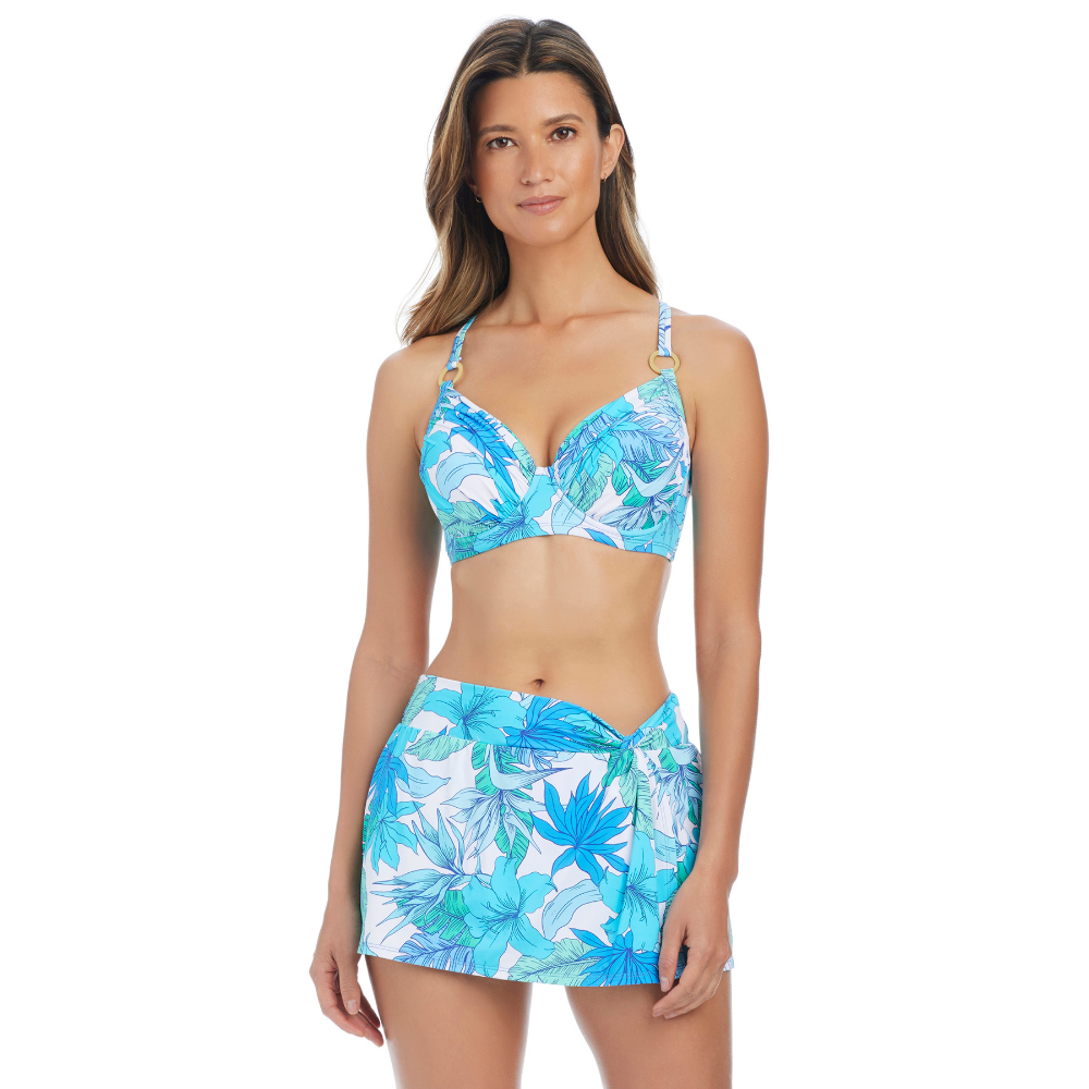 Vestido De Baño Halter Top Con Copa Dama Bleu - conjunto Cool Multi frontal