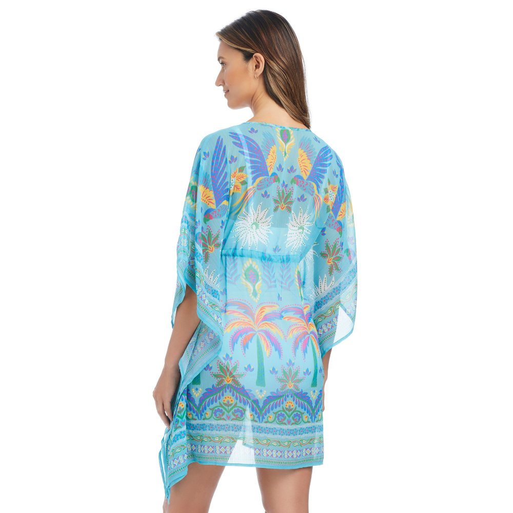 Vestido De Baño Tipo Pareo Dama Bleu - color Turquoise vista trasera