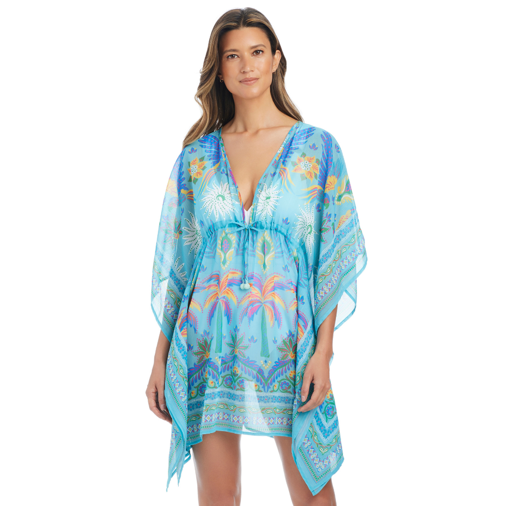 Vestido De Baño Tipo Pareo Dama Bleu - color Turquoise vista frontal