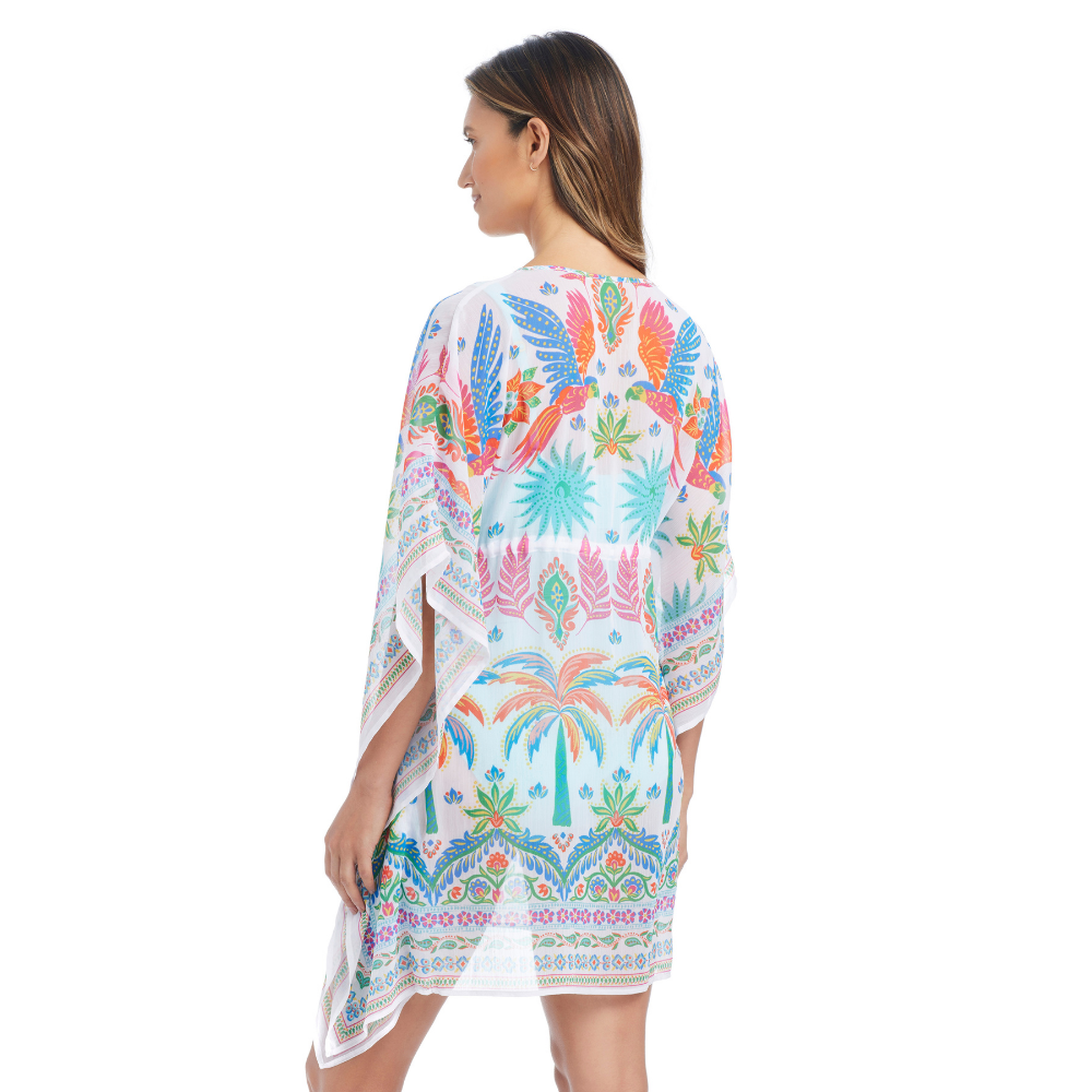 Vestido De Baño Tipo Pareo Dama Bleu - color White vista trasera